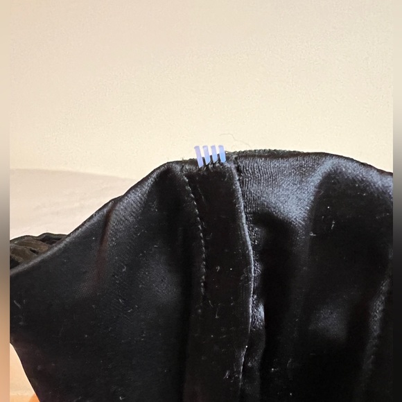 Satin Finish Black Corset Zara Dress - Picture 3 of 4